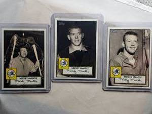 lot 72 image: Lot of 3 Mickey Mantle 2007 Topps MMS7, MMS5, MMS8