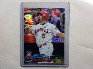 lot 85 image: Albert Pujols Topps Chrome Prism Refractor 45 Chrome
