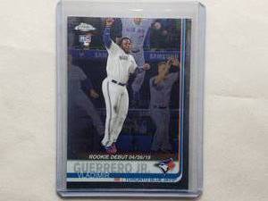 lot 107 image: Vladimir Guerrero Jr. Rookie Debut Card Topps 58 Chrome