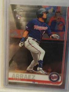 lot 75 image: Luis Arraez Rookie Card Topps Chrome #45 Chrome