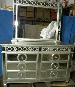 lot 2 image: Walter of Wabash Dresser & Mirror