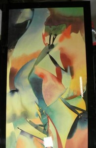 lot 9 image: Peter Kitchell - 64 Wide x32 High - Signed and Framed Lithograph Inside Out Umbrellas 91 RARE