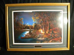 lot 11 image: Jim Hansel Hand Signed and Numbered Limited Edition Canvas Still of the Night  ((29 X 39))