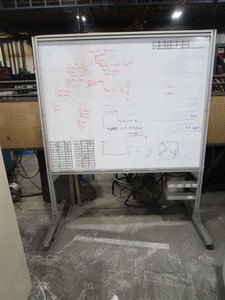 Rolling Double Sided White Board 63x77
