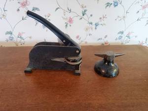lot 15 image: Antique Seal Stamp And Cast Iron Two-Horn Anvil