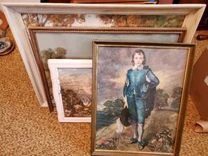 lot 122 image: Four Pieces Of Vintage Framed Artwork