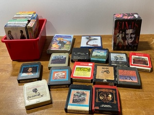 Assorted Entertainment 8 Tracks, VHS, DVDs