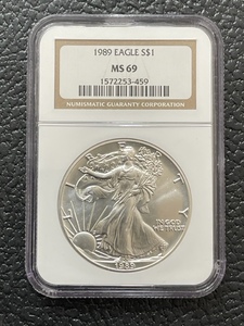 1989 Silver Eagle NGC MS69