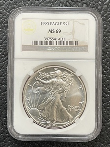 1990 Silver Eagle NGC MS69