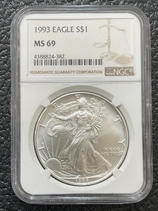 1993 Silver Eagle NGC MS69