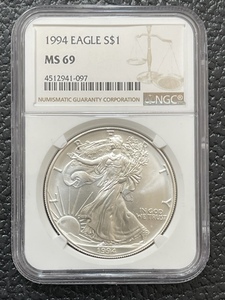 1994 Silver Eagle NGC MS69
