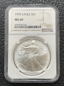 1995 Silver Eagle NGC MS69