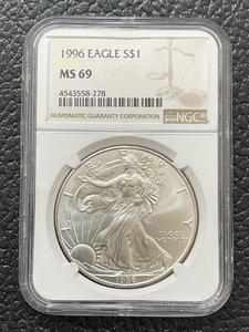 1996 Silver Eagle NGC MS69