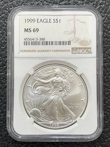 1999 Silver Eagle NGC MS69
