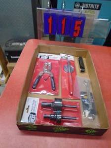 lot 115 image: Flat of tools. As shown.