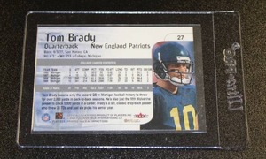 lot 1 image: 2000 Impact Tom Brady #27 Rookie Card