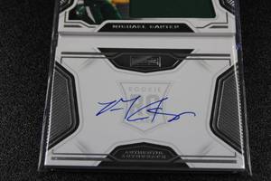 lot 13 image: 2021 Playbook Rookie Patch Auto RPA Michael Carter #218 119299  Only 299 Exist
