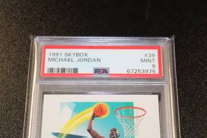 lot 15 image: 1991-92 Skybox Michael Jordan #39 PSA 9