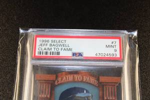 lot 23 image: 1996 Select Claim to Fame Jeff Bagwell #7 PSA 9 2100  Only 2100 Exist