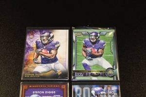 lot 25 image: 2015 Stefon Diggs Rookie Card Lot  5 Different Rookie Cards