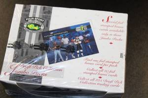 lot 39 image: 1992 Four Sport Draft Pick Unopened Jumbo Box  Possible Autos of Shaquille ONeal & Derek Jeter