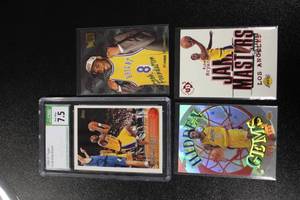 lot 114 image: Kobe Bryant Basketball Card Lot w (2) Rookie Cards Including 1996-97 Topps CSG 7.5  4 Cards