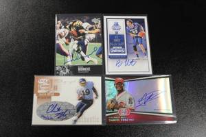 lot 129 image: Mixed Sports Pack Pulled Autograph Lot  7 Autograph Cards
