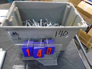 Bin of 34 bolts. Assorted lengths. As shown.