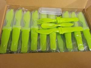 Case of 50 Lime Green Plastic Cutle...