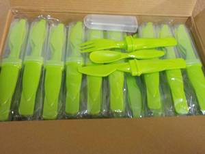 Case of 50 Lime Green Plastic Cutle...