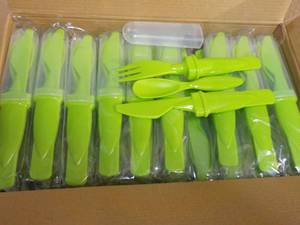 Case of 50 Lime Green Plastic Cutle...