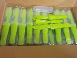 Case of 50 Lime Green Plastic Cutle...