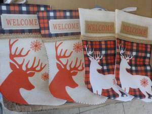 4 Christmas Welcome Stockings...