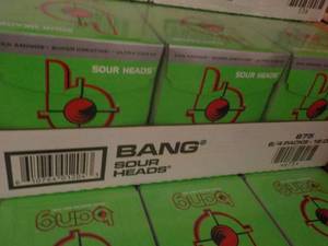 6 - 4 Packs Bang Sour Heads...