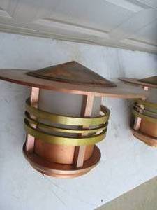 lot 76 image: 3 - Arts & Crafts Lamp Post lights