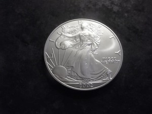 2002 American Silver Eagle 1Oz. 99.9 Fine In MS From Unc Roll