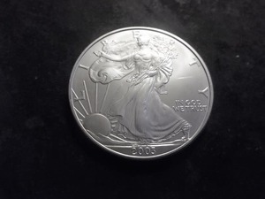 2003 American Silver Eagle 1Oz. 99.9 Fine In MS From Unc Roll
