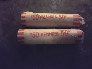 2 Rolls Of 50 Wheat Cents