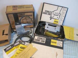 lot 36 image: Stanley sabre saw and orbital sande...