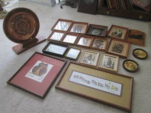 lot 67 image: Aztec calendar on a metal plate and...