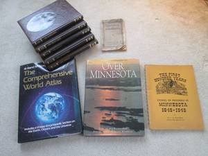 lot 78 image: Lot of books and an old foreign map...