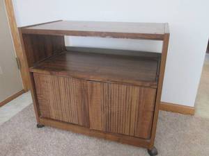 lot 96 image: Cabinet with sliding drawer and low...