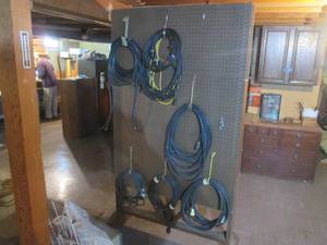 lot 100 image: Double sided peg board display with...