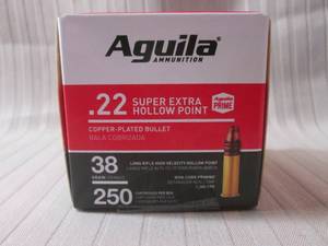 lot 109 image: Aguilar 250 count .22 super extra h...