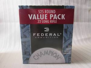 lot 113 image: Federal 525 count .22 long rifle am...