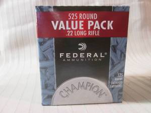 lot 116 image: Federal 525 count .22 long rifle am...