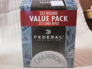 lot 117 image: Federal 525 count .22 long rifle am...