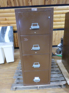 lot 6 image: Fire King 4-Drawer File Cabinet