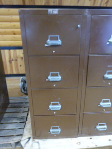 lot 7 image: Fire King 4-Drawer File Cabinet