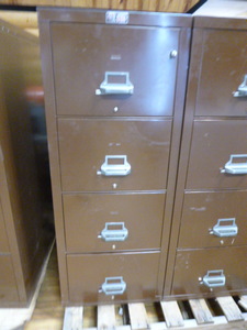 lot 9 image: Fire King 4-Drawer File Cabinet